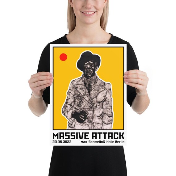 Massive Attack Berlin 2022 Poster | Mid-century Modern Music Art