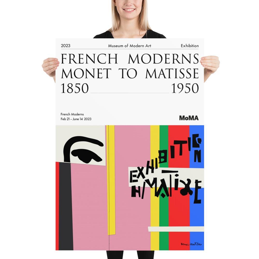マティス展ポスター | 展覧会カタログポスターの表紙デザイン、1951年