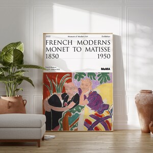 Manifesto della mostra di Matisse / La conversazione, 1938 / MoMA / Stampa moderna di metà secolo / Idea regalo di compleanno