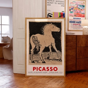 Picasso Exhibition Poster | The Horse, from Histoire Naturelle, 1942 | Museum-Quality Giclée Printing | Christmas and Birthday Gift Idea