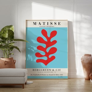 Matisse Exhibition Poster | Papiers Découpés, 1953 | Berggruen & Cie | Mid-Century Modern Wall Art | Housewarming Gift