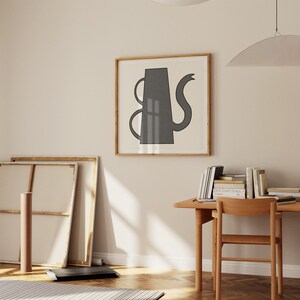 Mid-Century Modern Coffee Pot Print | Mid-Century Kitchen Decor | Museum Quality Giclée Print | Birthday Gift Idea
