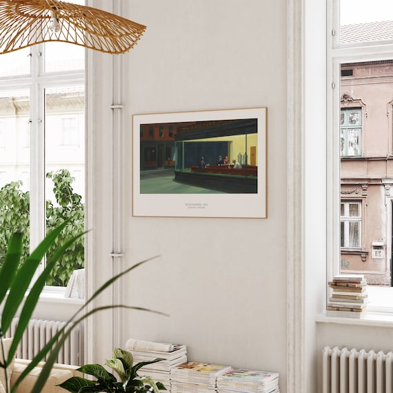 エドワード・ホッパーの『ナイトホークス(Nighthawks)』のアートワーク