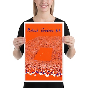 Roland Garros, 1984 | Tennis Poster | by Curated Studio Art