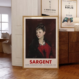 John Singer Sargent Exhibition Poster | Mademoiselle Suzanne Poirson, 1884 | Museum-Quality Giclée Printing | Musée Jacquemart-André