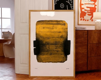 Pierre Soulages Art Print | Eau-forte XXIX, 1974 | Museum-Quality Giclée | Christmas Gift Ideas | Mid-Century Modern French Art Lithograph