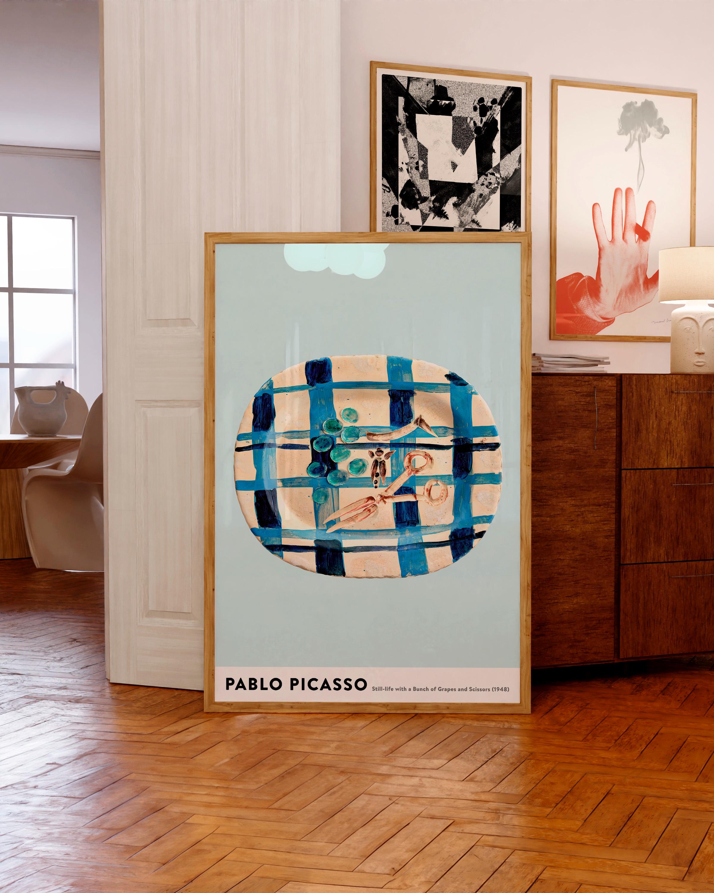 Picasso Art Print | Still-life With a Bunch of Grapes and Scissors