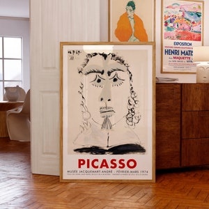 Picasso Exhibition Poster | Tête d&#39;homme, 1969 | Museum-Quality Giclée Printing | Christmas and Birthday Gift Ideas | Musée Jacquemart-André