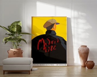 Football World Cup, Spain 1982 | Eduardo Arroyo | Mid-Century Modern Wall Art | Birthday Gift Idea