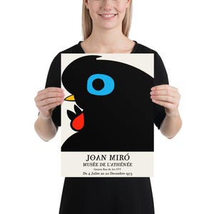 Joan Miró Exhibition Poster, 1973 | Mid-Century Modern Wall Art | Museum Quality Giclée Print 12x16 inches