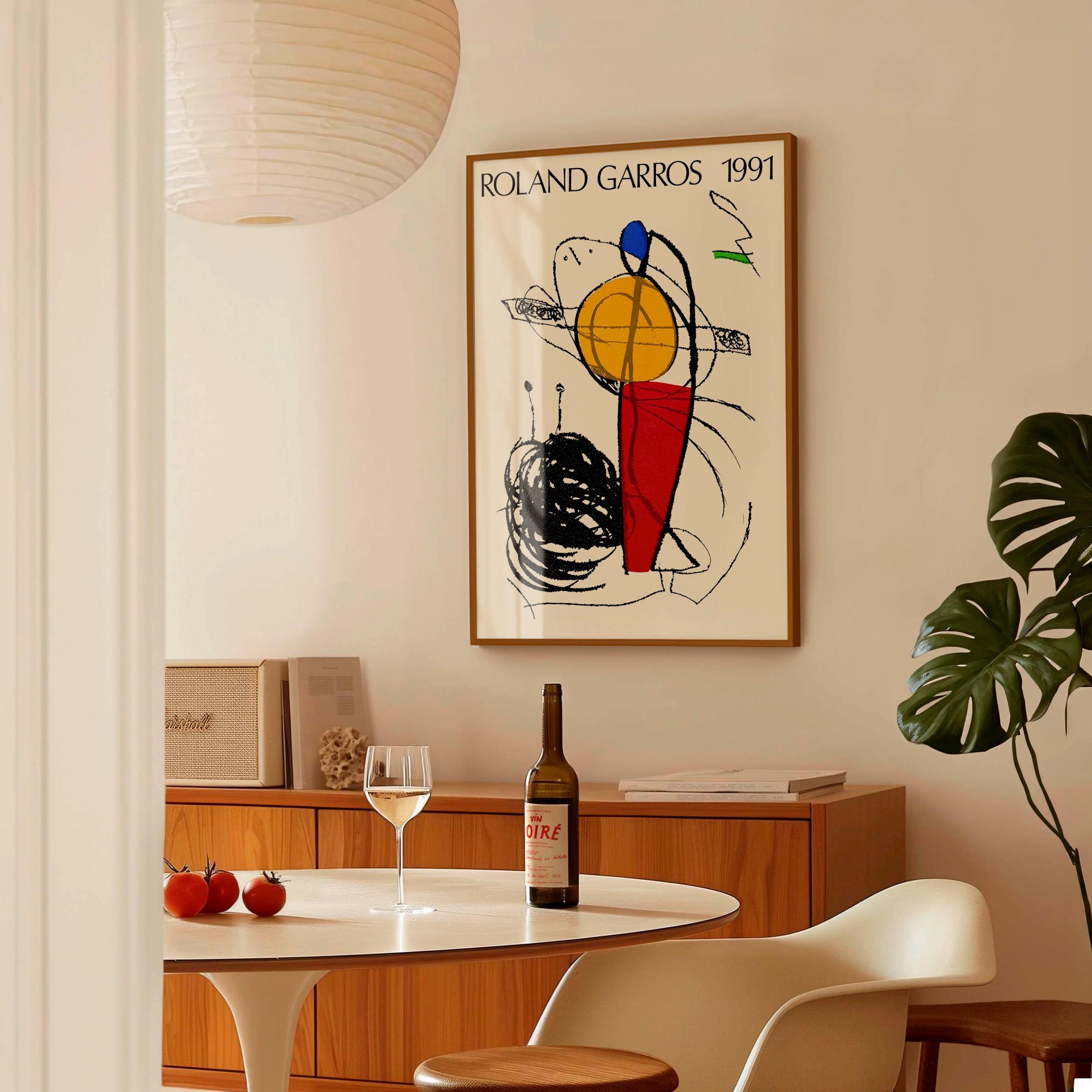 Roland Garros 1991 | Joan Miro Tennis Poster | Museum-quality
