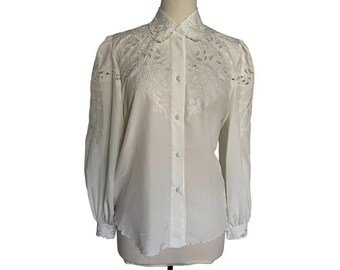 Mode Vêtements traditionnels Blouses bavaroises hanne modell Blouse bavaroise blanc style classique 