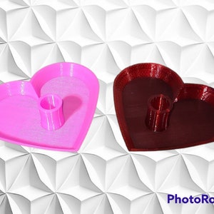 14mm Bowl/Tool Stand With Built-in Spill Proof Herb Saver Tray heart edition (bowl not included)