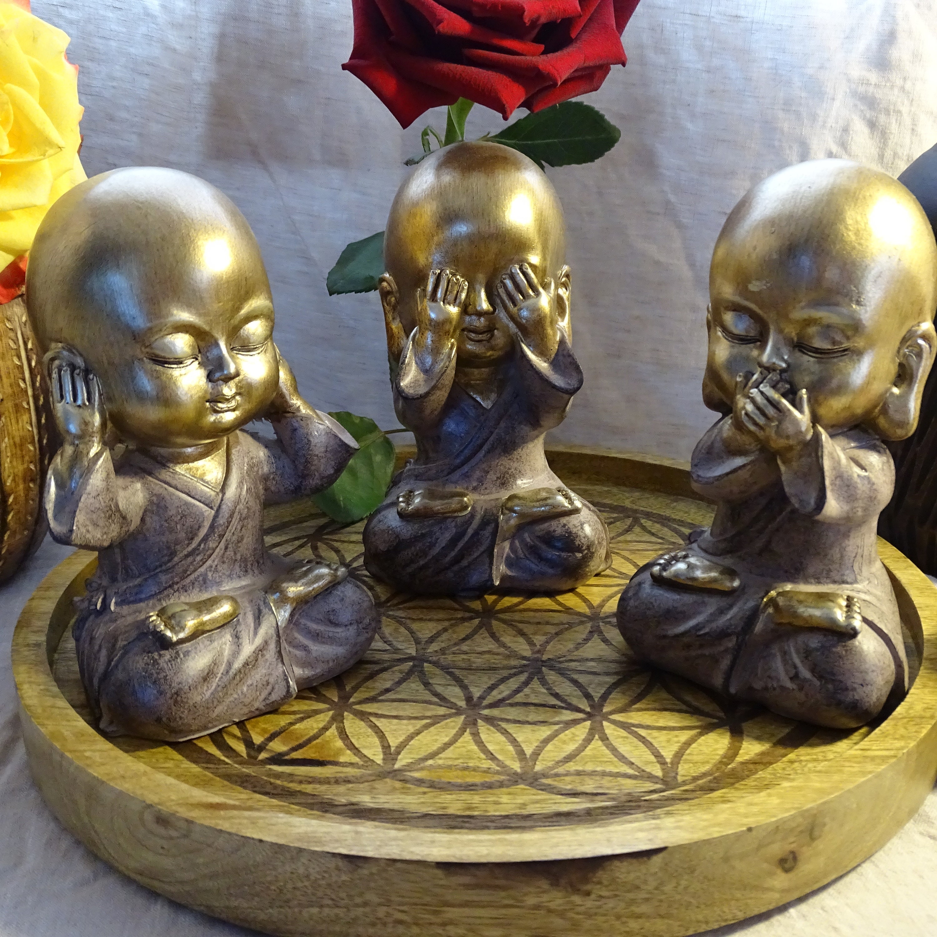 statuettes Les 3 Moines de La Sagesse