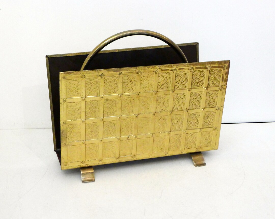 1960' Magazine Rack All in Brass, by Peerage Brass England - Etsy