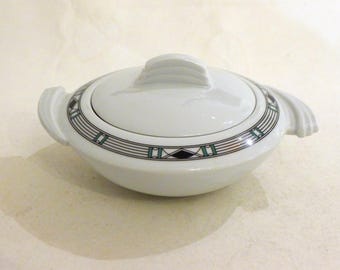 Delphes sugar bowl by Guy Degrenne, in Limoges porcelain, 1980