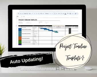 Efficiënte projecttracker en tijdlijnmaster | Gemakkelijk projecten volgen en beheren | Google Spreadsheets-sjabloon