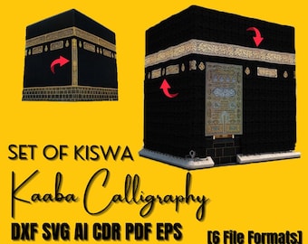 Paquete de plantillas de caligrafía Kiswa Kabaa (descarga digital)