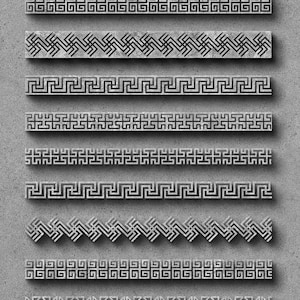 Plantilla de patrón de lista de bordes con SVG, DXF, EPS, CDR y arte lineal vectorial (Vol. 3)