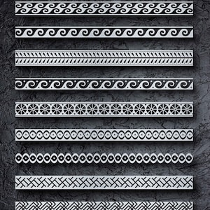 Borders List Pattern Template with SVG, DXF, Eps, CDR, Ai & Vector Line Art Format Vol 2
