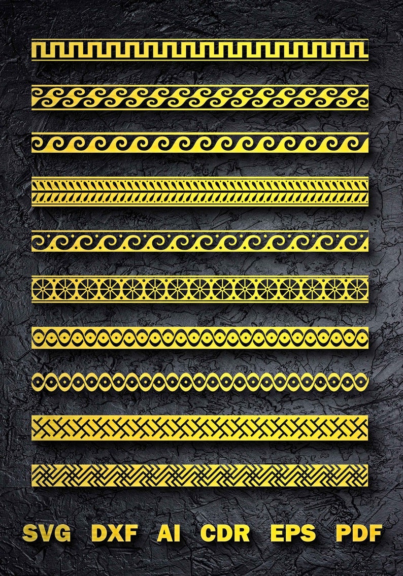 Bordered List Template Borders List Pattern With Svg Dxf Eps Cdr & Vector Line Art Template ...