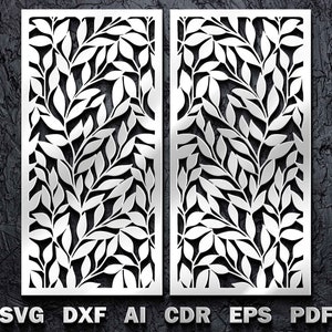 Floral Panel Fence Divider Template with SVG, DXF, Pdf, Eps, Ai & Vector File Format Vol. 2