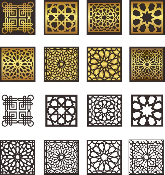 Islamic Geometric Pattern SVG, DXF Moroccan Design, Vector