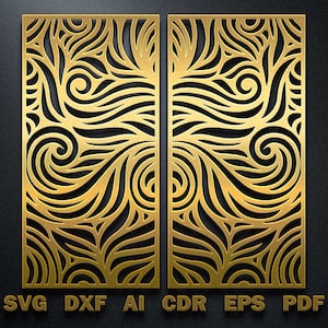 Panel Pattern Template For Windows, Divider, Fence, in Dxf, SVG, Ai, CDR, PDF & Eps Vector File Format Vol. 1