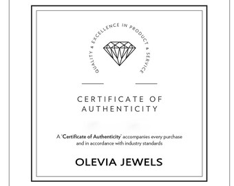 Jewelry Authenticate Certificate - Etsy