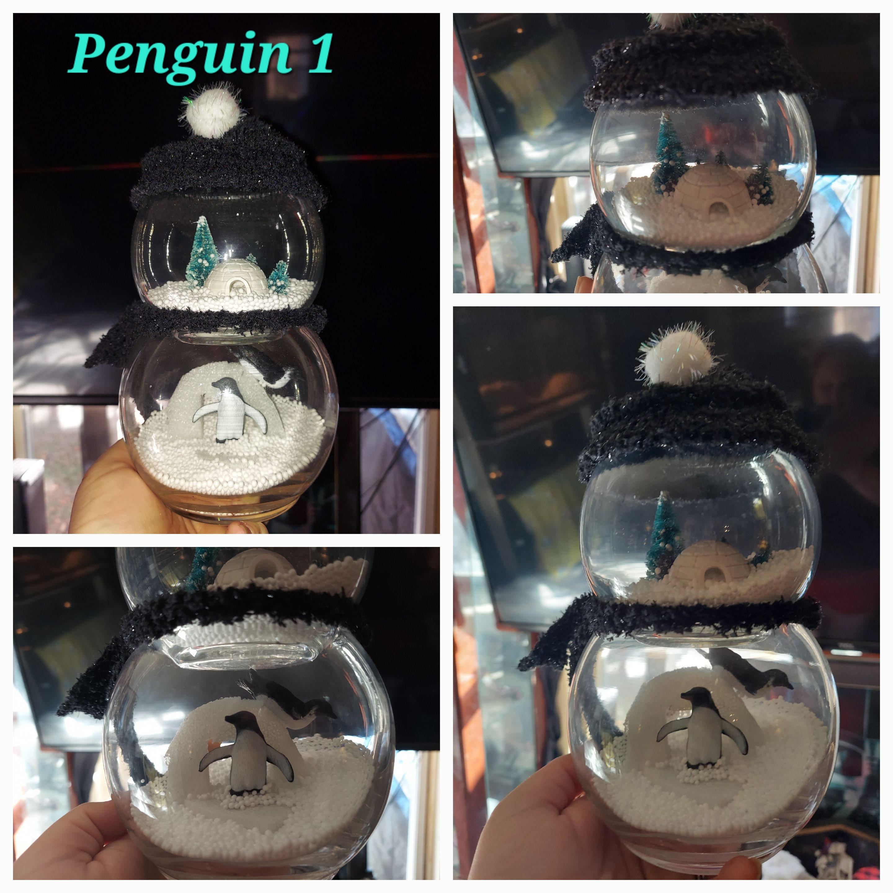 Snowman Decoration, Winter Scene Glass Globe Snowman, Unique Christmas Decor, Christmas Gift