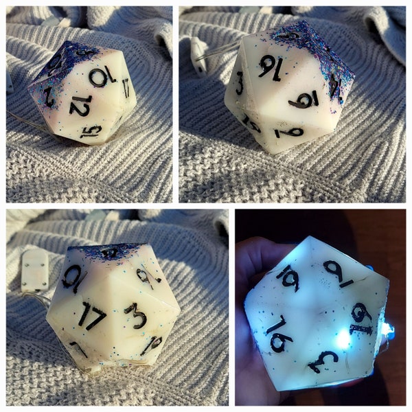 Large D20 Die, Icosahedron Die, Home Decor, Oversized Dice, Housewarming, Gift, Polyhedral Die, Personalized, Personalizable, Desk, Office