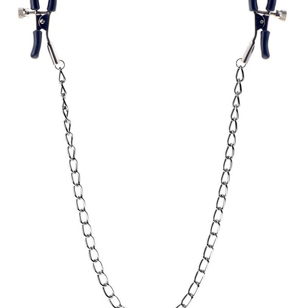 Unisex Fully Adjustable Nipple Clamps with Chain Bondage Gear Accessories Sexy Fetish Restraints For Men & Women Covers Furniture BDSM Toys