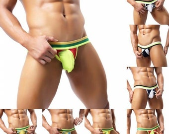 Men's Sexy Jock Strap with Sheer Mesh Front Posing Pouch Jockstrap Hot Brief Underwear Open Pants Bottomless Butt Briefs Gay Athletic Muscle