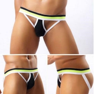 Jock Strap Men's Sexy Open Rear Posing Pouch Jockstrap Hot Brief Underwear Pants Harness Bottomless Backless Butt Brief Athletic Muscle New image 2