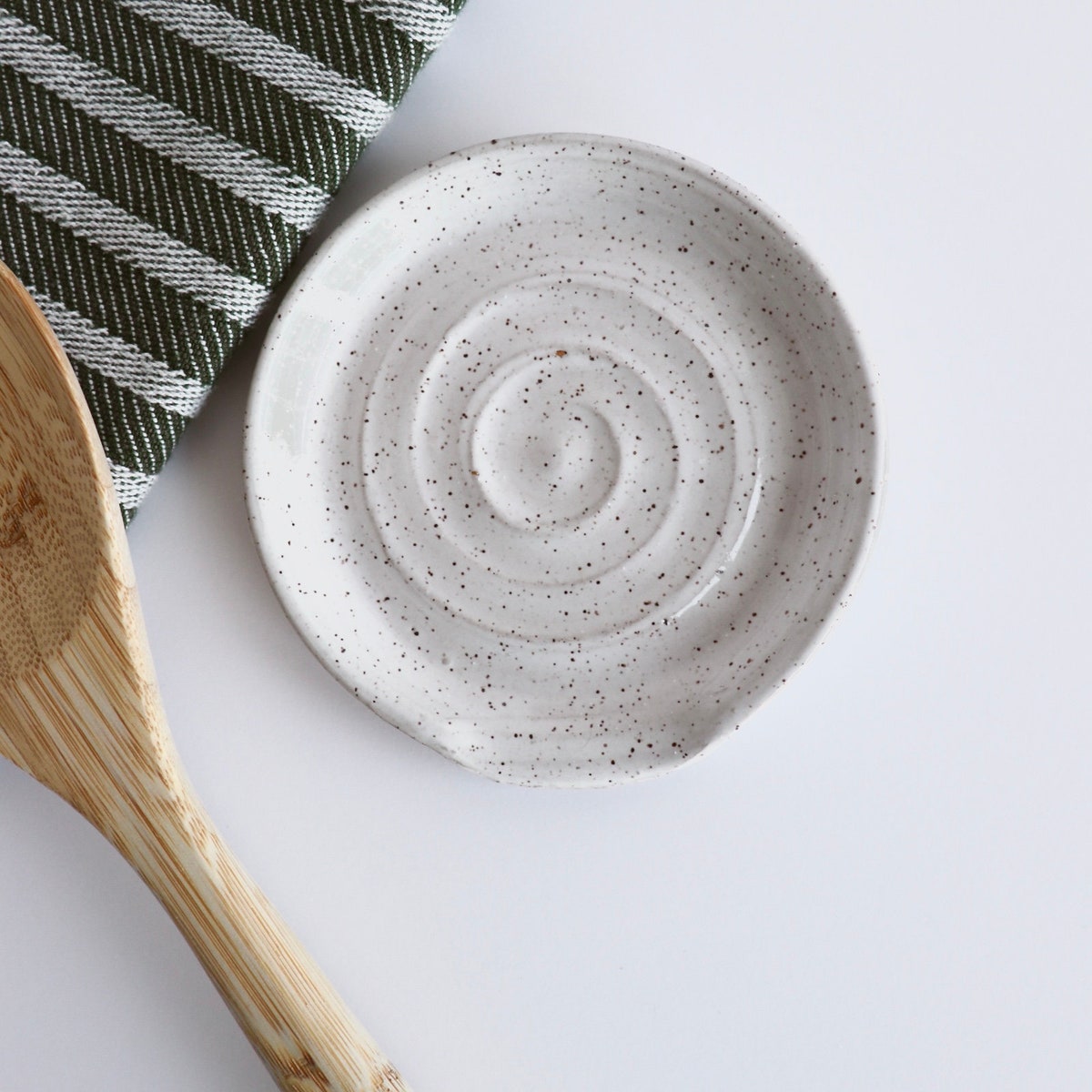 White Spoon Rest Handmade, Handthrown Ceramics/pottery - Etsy