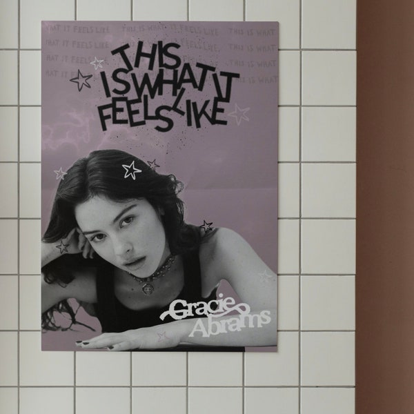 Gracie Abrams - Dit is hoe het voelt - Tour Poster - Home Decor - Dorm - Wall Art - Digitaal bestand - 18x24 in