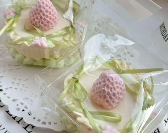 Brinquedo de apertar feito à mão em formato de bolo de morango, bola antiestresse kawaii para alívio da ansiedade, crianças e adultos, silicone de grau alimentício, ideias para presentes