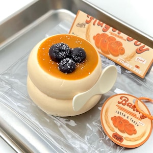 Soufflé handgjord squishy-leksak | Sensoriska fidget-stressbollar för ångestlindring, barn och vuxna, livsmedelsklassad silikon | Presentidéer