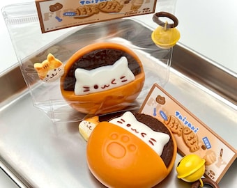 Dorayaki Handmade Squishy Toy  | Sensory Fidget Stress Balls for Anxiety Relief, Kids & Adults, Food Grade Silicone | Gift Ideas