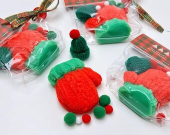 Handgemachte Squishy Weihnachts Handschuh | Sensorische Fidget Stress Balls zur Linderung von Ängsten, Kinder und Erwachsene, Silikon in Lebensmittelqualität | Geschenkideen