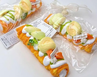 Creme Horn Handmade Squishy Spielzeug | Sensorische Fidget Stress Balls zur Linderung von Ängsten, Kinder und Erwachsene, Silikon in Lebensmittelqualität | Geschenkideen