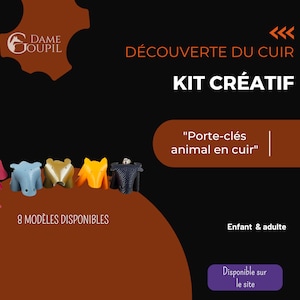 Kit créatif "Découverte du cuir" : Porte-clés animal