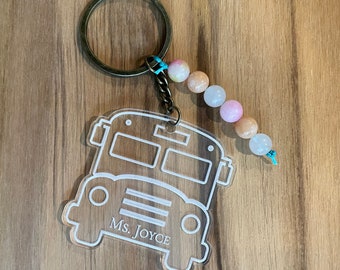 Bus driver keychain, Christmas gift, end of the year gift