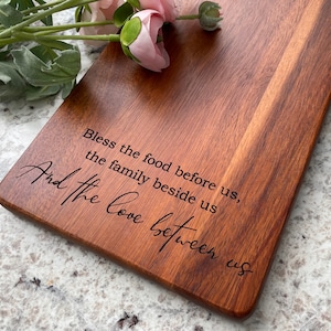 Personalized cutting board, custom made, beautiful cutting board with handle, religious, nature