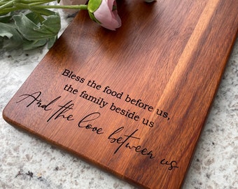 Personalized cutting board, custom made, beautiful cutting board with handle, religious, nature