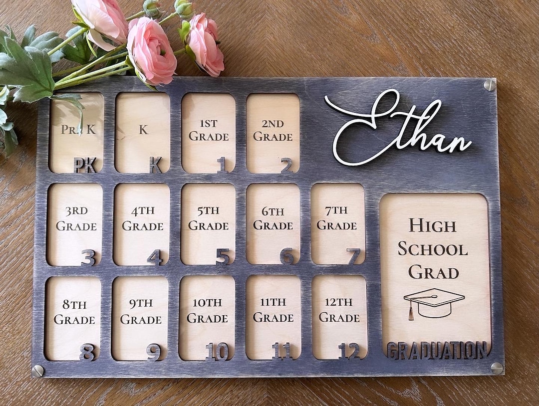 School Year Picture Frame, Prek12 Picture Frame, Grade School Picture