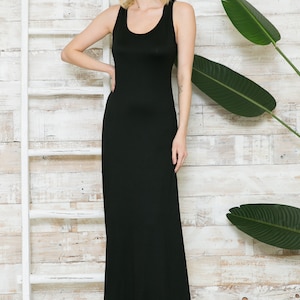 Solid Tank Maxi  Dress