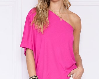 One - Shoulder Loose Fit Top