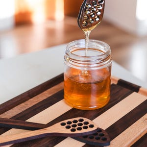 Wooden Honey Dipper & Spreader - Handmade Kitchen Utensils - Kitchen Tools