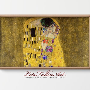 4K SAMSUNG the Frame TV Art | Vintage Painting | Gustav Klimt - The Kiss | Instant Download | frame Art TV | Digital File #TV275